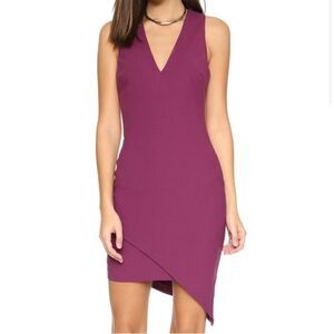 ELIZABETH AND JAMES Rosa Dress Asymmetrical Sleeveless Purple Berry Size 0 Mini‎